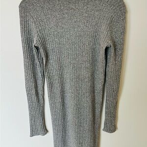 Wilfred Gray Ribbed Sweater Dress